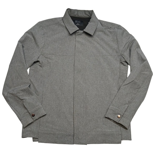 BYLT Other - BYLT District Jacket Mens Small Grey‎ Performance Tech Lightweight Snap Front